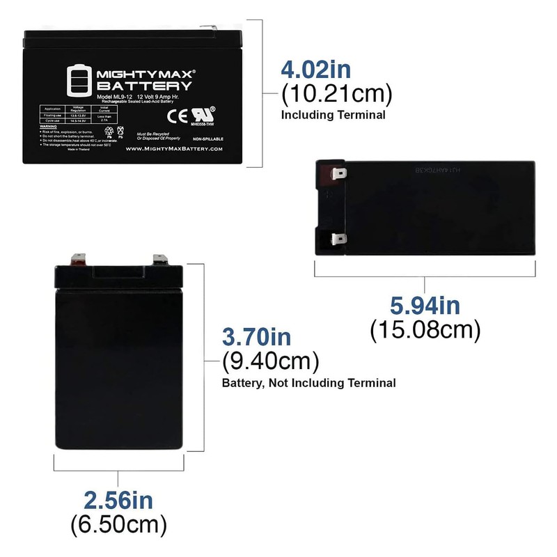 Mighty Max Battery 12V 9AH Battery for Higdon Pulsator II