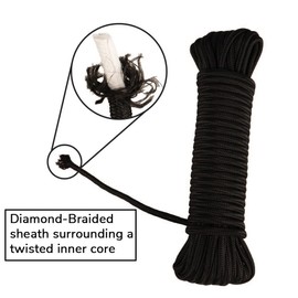 Rope & Cord Polypropylene 5/16" Utility Rope – Strong All-Purpose Rope for Camping, Flag Poles, Landscaping & More! – White