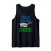 Third Grade Dude Cool Sunglasses Back To School Tank Top