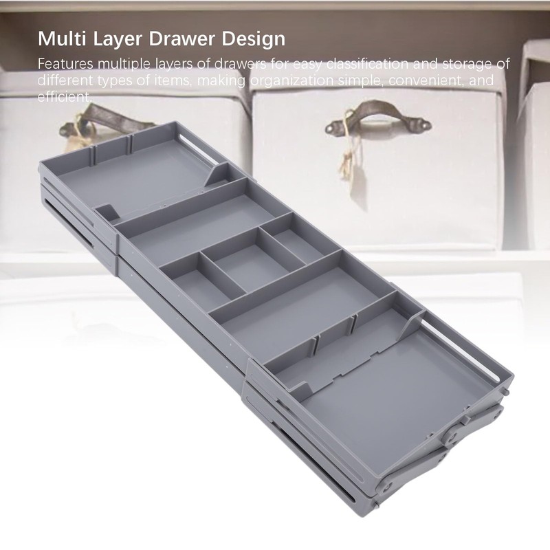 Drawer Organizer, Expandable Foldable Versatile Bathroom and Vanity Desk Drawer