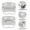 Eilumduo 4Pcs Ring Chest Handles, Stainless Steel Wooden Box Pull