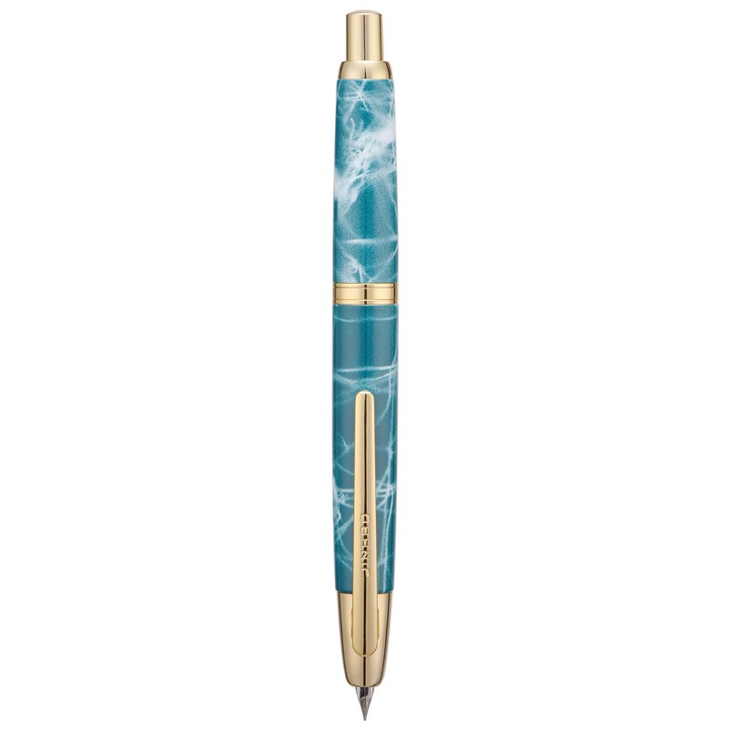 Jinhao 10 Capless Fountain Pen with Box, Marble Blue Retractable