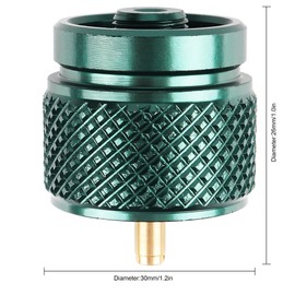 RIDEIWAKE Camping Stove Adapter 1 Lb Propane Small Tank Input EN417 Lindal Valve Output Outdoor Cylinder LPG Canister Adapter for Outdoor Backpack Hiking 2PCS