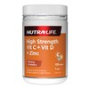 Nutra-Life High Strength Vitamin C + Vitamin D + Zinc