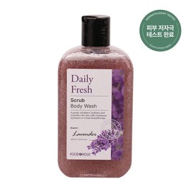 Food Aholic Daily Fresh Scrub Body Wash Lavender 300ml / Moisturizing, Gentle Exfoliation / 데일리 프레시 스크럽 바디워시 라벤더 300ml /촉촉한 저자극 각질케어