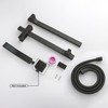 BEIYI Matte Black Handheld Shower with Slide Bar Square Handheld