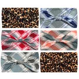 Headscarves for Women Wide Headbands Boho Fashion Knotted Hair Bands for Adults Women Fashion Bandanas Yoga Sports Hair Accessories (6Wgezi)