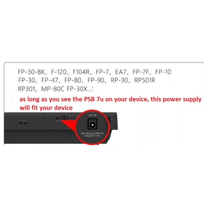 Roland PSB-7U 12V-4A ac Power Adapter for frp 2 acr