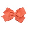 Large Suede Hair Bow-Rust