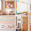 6 Roll Pastel Ruffled Bulletin Board Border 59ft Double Layer