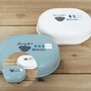 Round soap case portable soap case soap box white 2ea