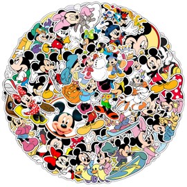 50 Pcs Mouse Stickers for Laptop, Bumper, Skateboard, Water Bottles, Computer, Phone, Guitar, Cartoon Stickers for Kids Teens Adult