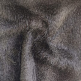 Super Luxury Faux Fur Fabric Material Grey Raccoon, 1Mtr 150cm x 100cm