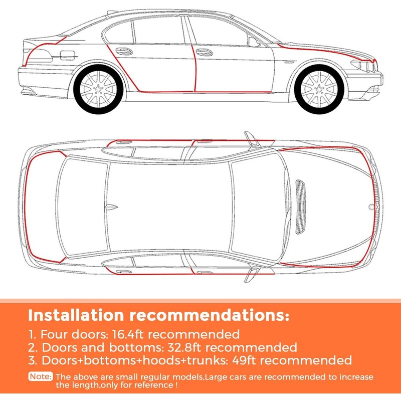 CTRICALVER Car Door Edge Protector, 5M Car Edge Trim Seal