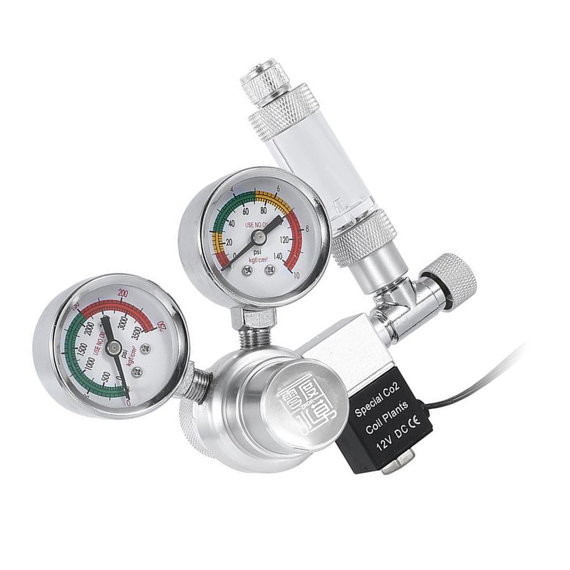 Aquarium CO2 Regulator CO2 Cylinder Pressure Reducing Regulator with Solenoid