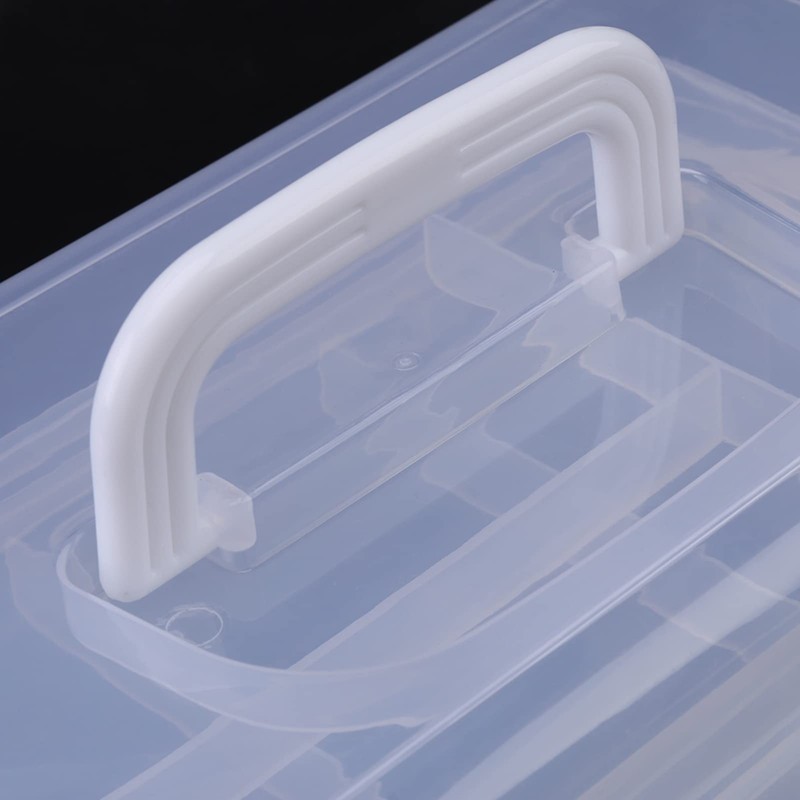 Walfront Toolbox Organizer For Tools Clear Plastic Foldable storage Box