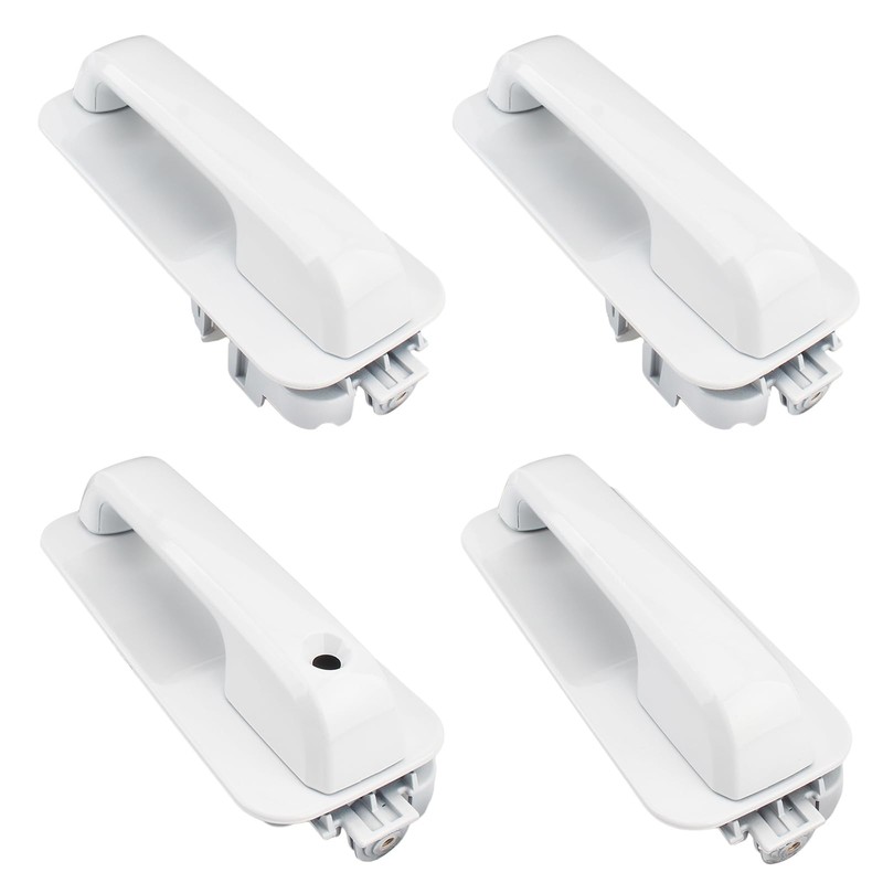 AUTOKAY Set of 4 Oxford White Door Handles Front and