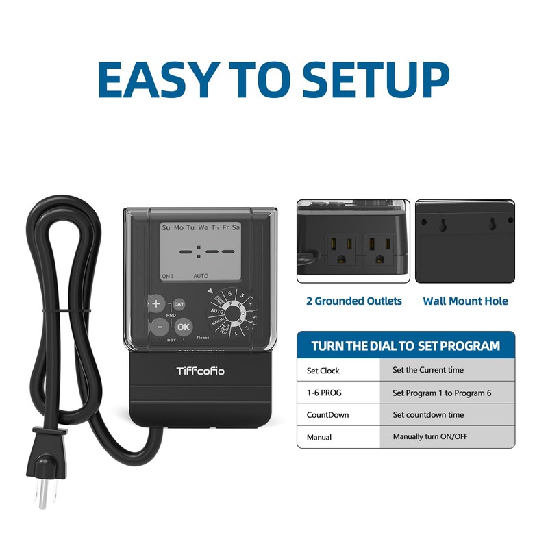 New Digital Outdoor Timer Waterproof, Dial Programmable Method, Outdoor Pool
