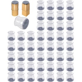 48Pcs Small Silicone Chair Leg Floor Protectors,Floor Protectors for Chairs,Chair Leg Protectors for Hardwood Floors,Chair Leg Caps Chair Leg Covers for Wooden Floors (Clear)
