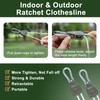 Vigorport Retractable Travel Clothesline, Portable Clothes Line Heavy Duty Rope