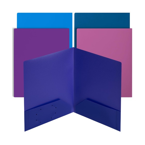 Mr. Pen- Plastic Folders with Pockets, 5 pcs, Outer Space,