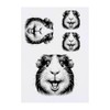 4 x 'Happy Guinea Pig' Temporary Tattoos - Water Resistant,
