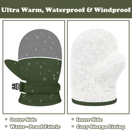 Sarfel Baby Gloves 12-18 Months Baby Mittens Winter Toddler Mittens 18-24 Months Toddler Waterproof Gloves Toddler Snow Mittens