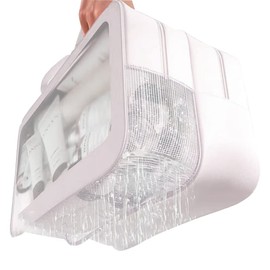 WiViVi Vinyl Pouch, Clear Pouch, Large Capacity, Double Layer Design, Wet/Dry Separation, Waterproof, Travel Pouch, Travel Set, Hot Spring Bag, Translucent PVC Material, Cosmetics, Pouch, Makeup Pouch, Spa Bag, Makeup Storage, Bath Pouch (Wet/Dry Separat