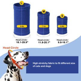 Lelepet Dog Snood Ear Muffs Noise Protection Dog Ear Defenders for Dogs Ear Wrap for Dogs Pet Neck and Ears Warmer Hood Headwear Ear Cover for Fireworks Anxiety Relief Dog Calming Headband, Blue S