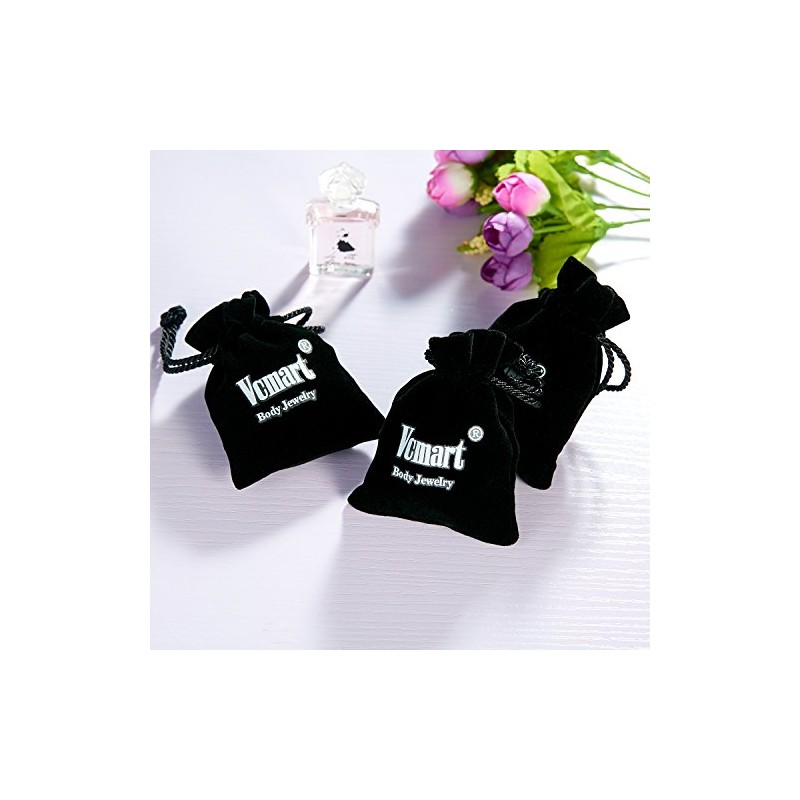 vcmart Lip Piercing Labret Stud Bioflex Flexible Plastic 16G 6/8/10