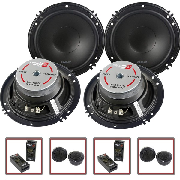 2 Pair Cerwin-Vega XED650C 6.5" 300W Max / 30W RMS