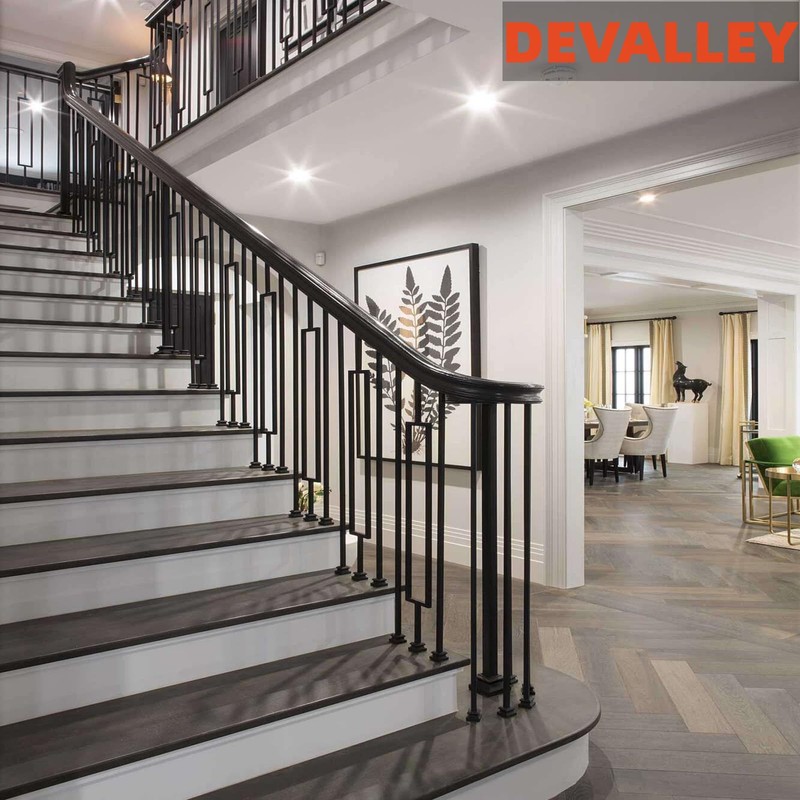 DEVALLEY Wrought Iron Balusters (Set of 10),1/2 inch Single Rectangle