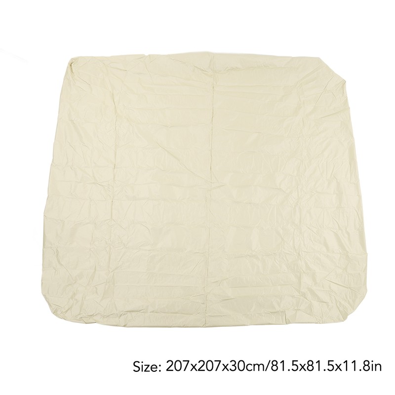 SPA Cover Square Waterproof 190 Silver Coated Polyester Taff Weather