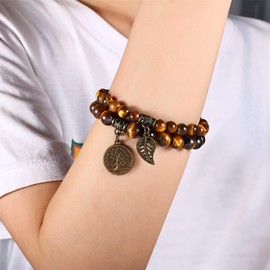 Farfume Chakra Bracelet, Real Stones Gemstone Bracelet for Women, Crystal