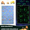 HSGLGNA Cuddly Blanket Children's Dinosaur Blanket Glow in the Dark,