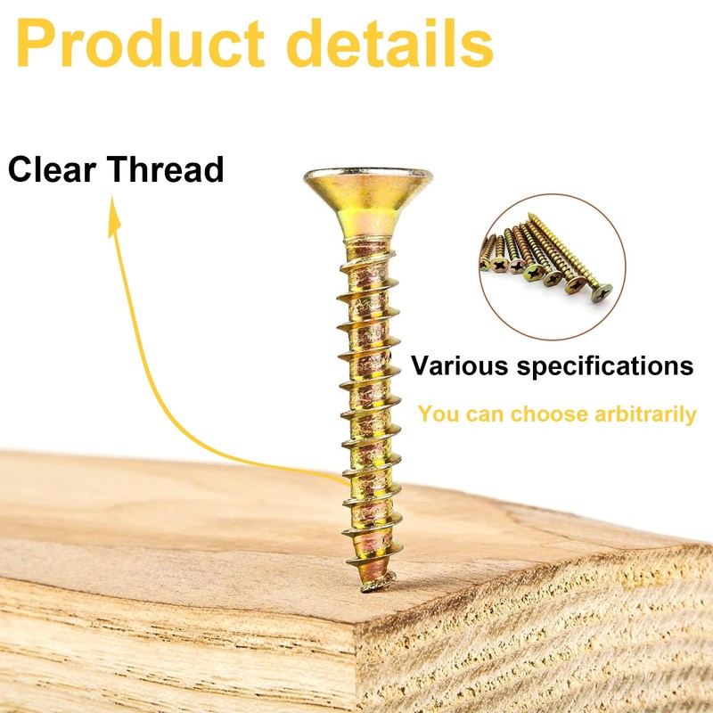 420 Piece Screw Set, M3, 6-30 mm, Wood Screws, Partial