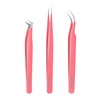 VEYES INC Lash Tweezers for Eyelash Extensions,High Precision Tweezers Kit