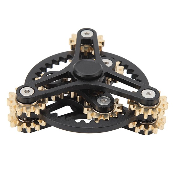 Portable 4 Gears Decompression Metal Finger Hand Brass Gear Toy