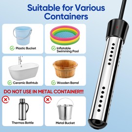 Portable Camping Shower with 6000mAh Battery & 2000W Heater – Rechargeable Camp Shower Pump, LED Screen, Filtered Shower Head, Portable Shower for Camping, Hiking, Travel & Outdoor Cleaning