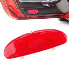 DERI Car Front Inner Door Panel Reflector Plate with Buckle Compatible with C5 Corvette 1997-2004, Left or Right Side Door Panel Reflector Assembly Replace 10295148 (Red) 1Pack