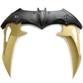 Kii Black BAT Knife Twin 2 Blade Folding Knife (Golden Blade)