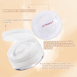 Polvo Traslcido Suelto  Polvo Fijador Traslucido  Control de Aceite  Efecto Mate  24H Larga Duracin  Fijador de Maquillaje Ligero para Base,...       