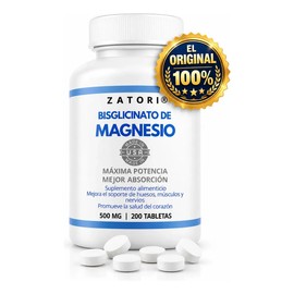 Bisglicinato De Magnesio 500 Mg 200 Días De Suministro