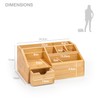 woodluv Desk Organiser, Desk Tidy Pen Holder Organiser, Make Up