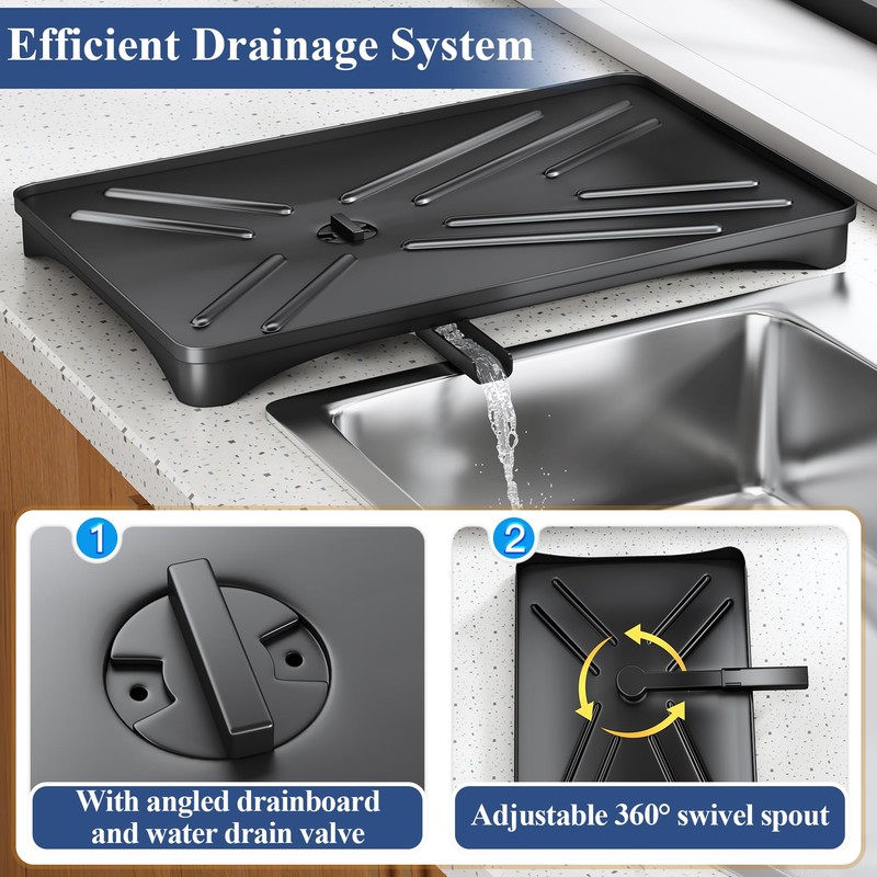 SNTD Dish Drying Rack for Kitchen Counter - Large Dish