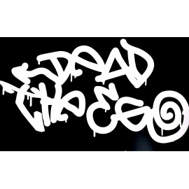 Oracal "DEAD THE EGO" Vinyl Decal Sticker (Graffiti BOMBATOMIK) 8.5" X 4.6"
