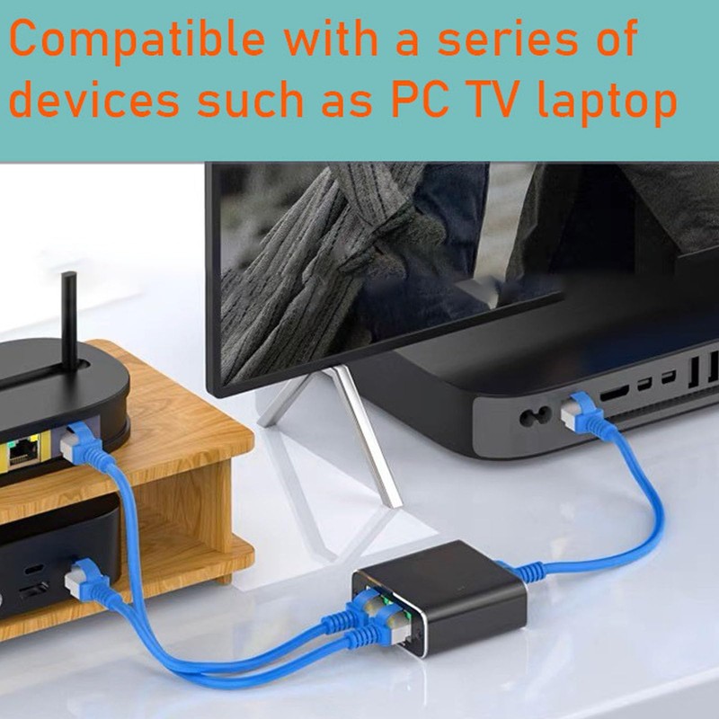 2 Port Gigabit Unmanaged Ethernet Switch, 1000Mbps 1 in 2