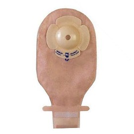 Ultramax Deep Drainable Pouch Aquatack Barrier and Kwick-Klose II Fastener 1-1/4" Pre-Cut Stoma Opening, Transparent (Box of 5)