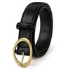SANSTHS Women Leather Belts for Jeans Pants Dresses Fashion Ladies