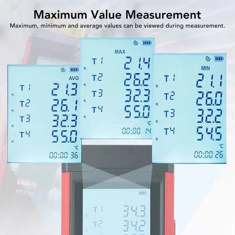Temperature Thermocouple Thermometer High Accuracy 4 Channel Digital Thermometer for
